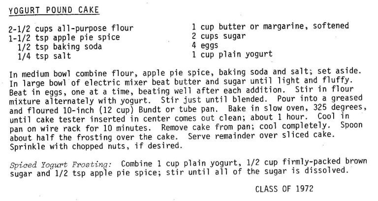Yogurt Pound Cake