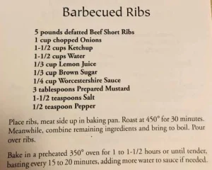 Barbecued Ribs