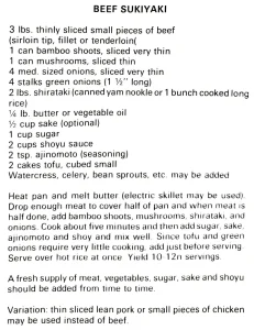 Beef Sukiyaki