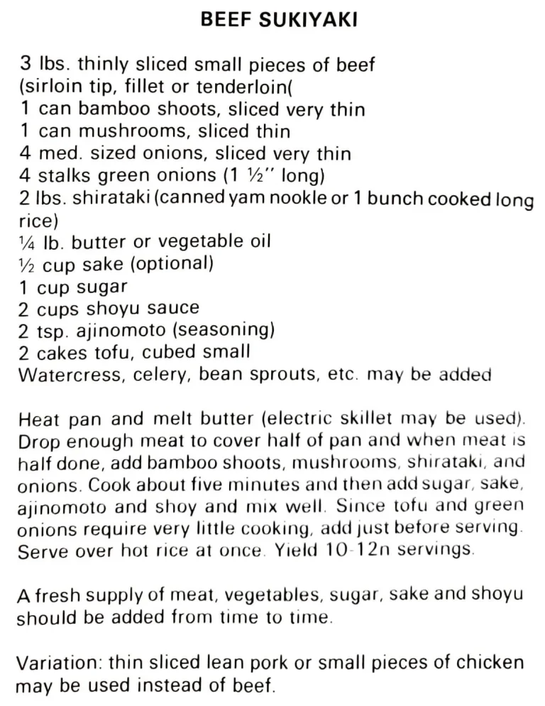 Beef Sukiyaki