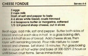 Cheese Fondue