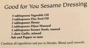 Good for You Sesame Dressing