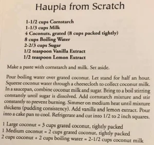 Haupia from Scratch