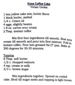 Kona Coffee Cake