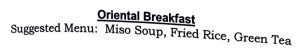 Oriental Breakfast
