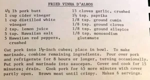 Fried Vinha D’Alhos