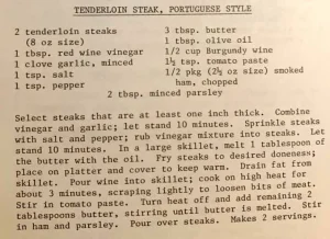 Tenderloin Streak, Portuguese Style