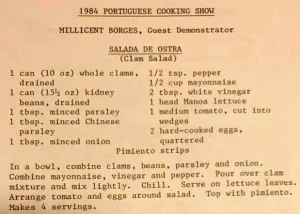 Salada de Ostra (Clam Salad)