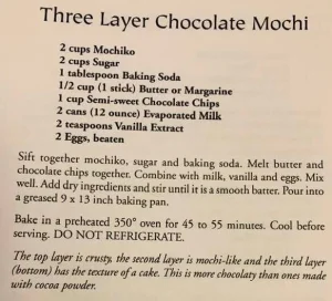 Three Layer Chocolate Mochi