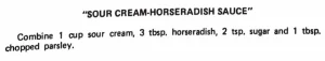 Sour Cream Horseradish Sauce