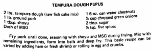 Tempura Dough Pupus