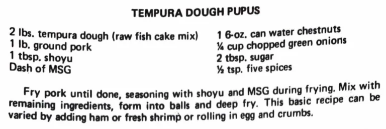 Tempura Dough Pupus