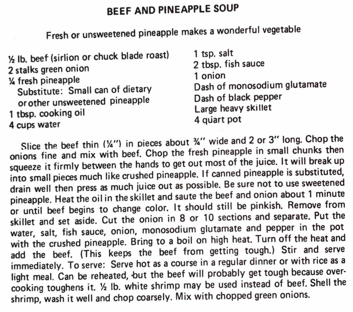 Beef and Pineapple Soup - Kau Kau Chronicles