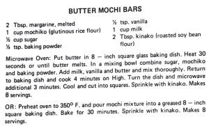 Butter Mochi Bars