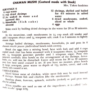 Chawan Mushi (Custard made with Stock)