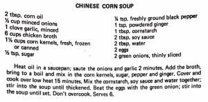 Chinese Corn Soup