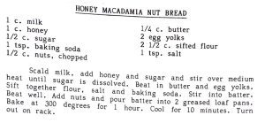 Honey Macadamia Nut Bread