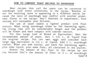 How to Convert Yeast Recipes to Sourdough