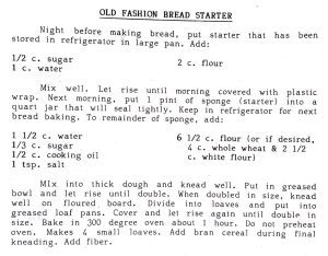 Old Fashion Bread Starter