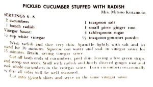 Pickled Cucumber Stuffed with Radish