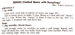 Zenzai (Cooked Beans in Dumplings)