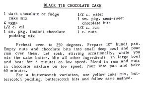 Black Tie Chocolate Cake