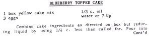 Blueberry Topped Cake