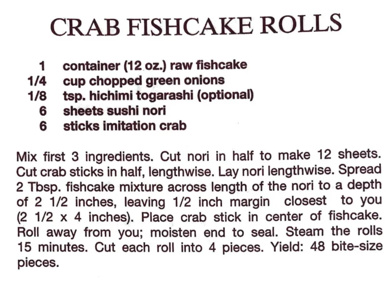 Crab Fishcake Rolls