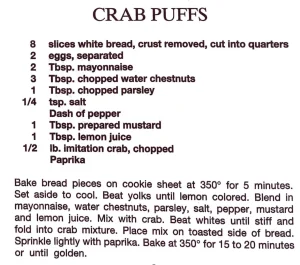 Crab Puffs