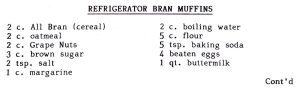 Refrigerator Bran Muffins