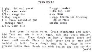Taro Rolls