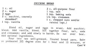 Zucchini Bread
