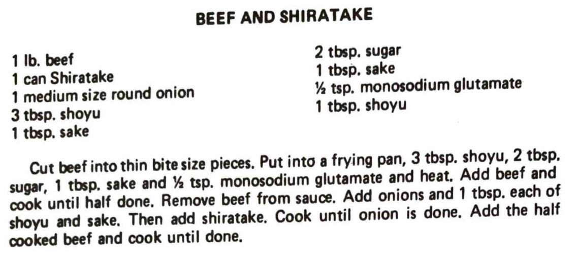 Beef and Shiratake - Kau Kau Chronicles