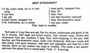Beef Stroganoff
