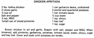 Chicken Apritada