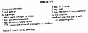 Dressing