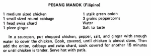 Pesang Manok (Filipino)