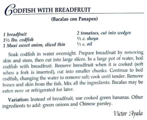 Codfish with Breadfruit