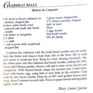 Crabmeat Balls (Bolitas de Cangrejo)