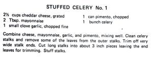 Stuffed Celery No. 1