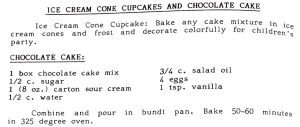Ice Cream Cone Cupcakes and Chocolate Cake