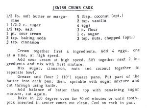 Jewish Crumb Cake