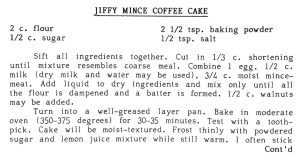 Jiffy Mince Coffee Cake