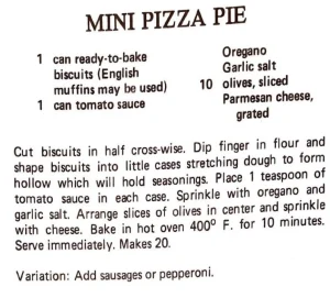 Mini Pizza Pie