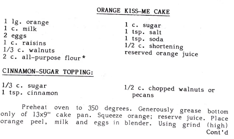 Orange Kiss-Me Cake