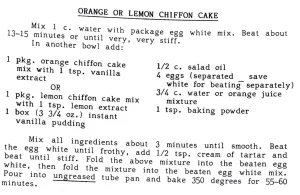 Orange or Lemon Chiffon Cake