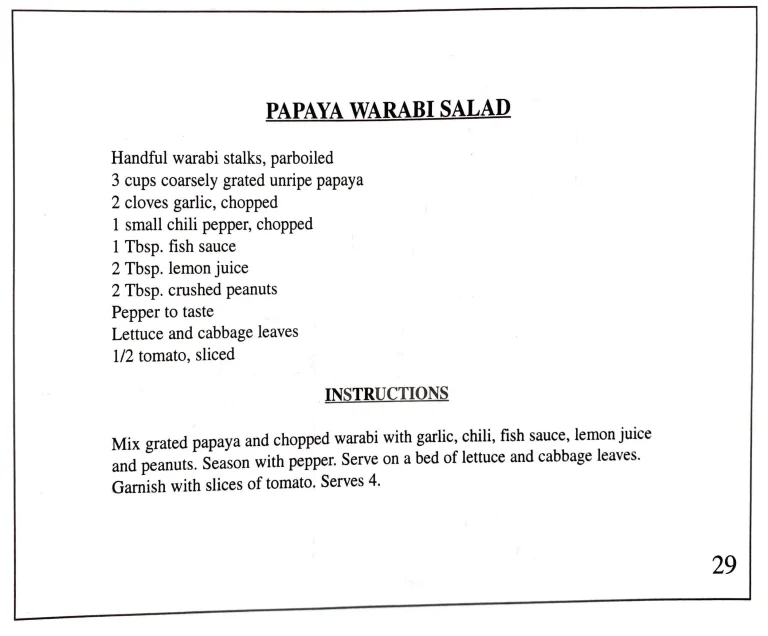 Papaya Warabi Salad