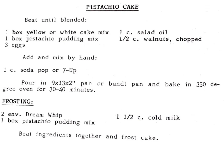 Pistachio Cake