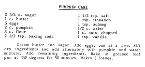 Pumpkin Cake