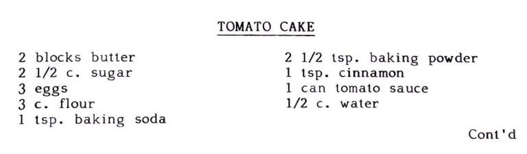 Tomato Cake